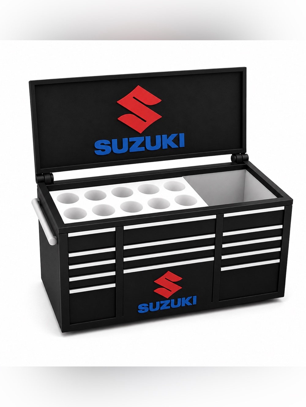 Suzuki Mini Toolbox Pen And Trinket Holder Desk Top Organizer